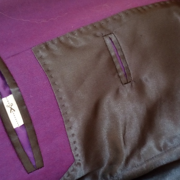 JCREW Royal Purple New Schoolboy Wool Blazer with Brass Buttons 4 Longer Length - Picture 7 of 13